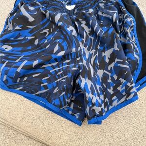 Nike Blue and Black Patterned girl’s Athletic Shorts
